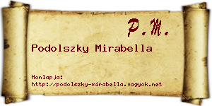 Podolszky Mirabella névjegykártya